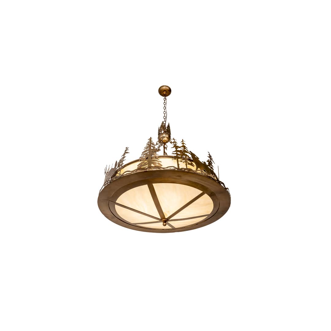 4 Light 34" Wide Abstract Pendant