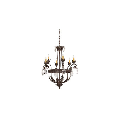 Antonia 6 Light 26" Wide Crystal Candle Style Chandelier