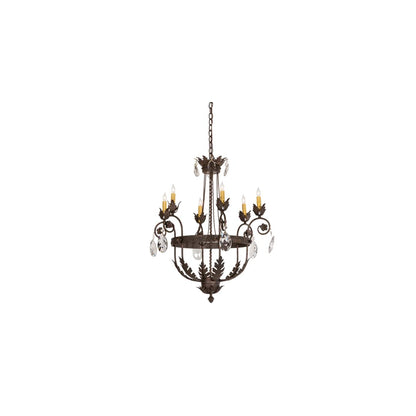 Antonia 6 Light 26" Wide Crystal Candle Style Chandelier