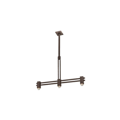 3 Light 45" Wide Linear Pendant