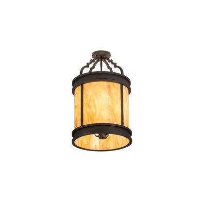 Wyant 4 Light 15" Wide Semi-Flush Ceiling Fixture - Wrought Iron Finish