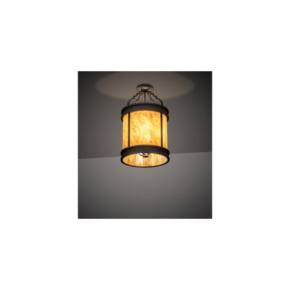 Wyant 4 Light 15" Wide Semi-Flush Ceiling Fixture - Wrought Iron Finish