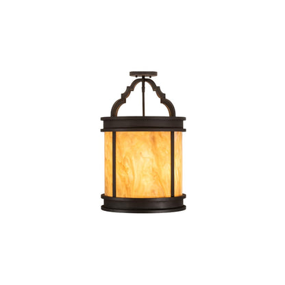 Wyant 4 Light 15" Wide Semi-Flush Ceiling Fixture - Wrought Iron Finish