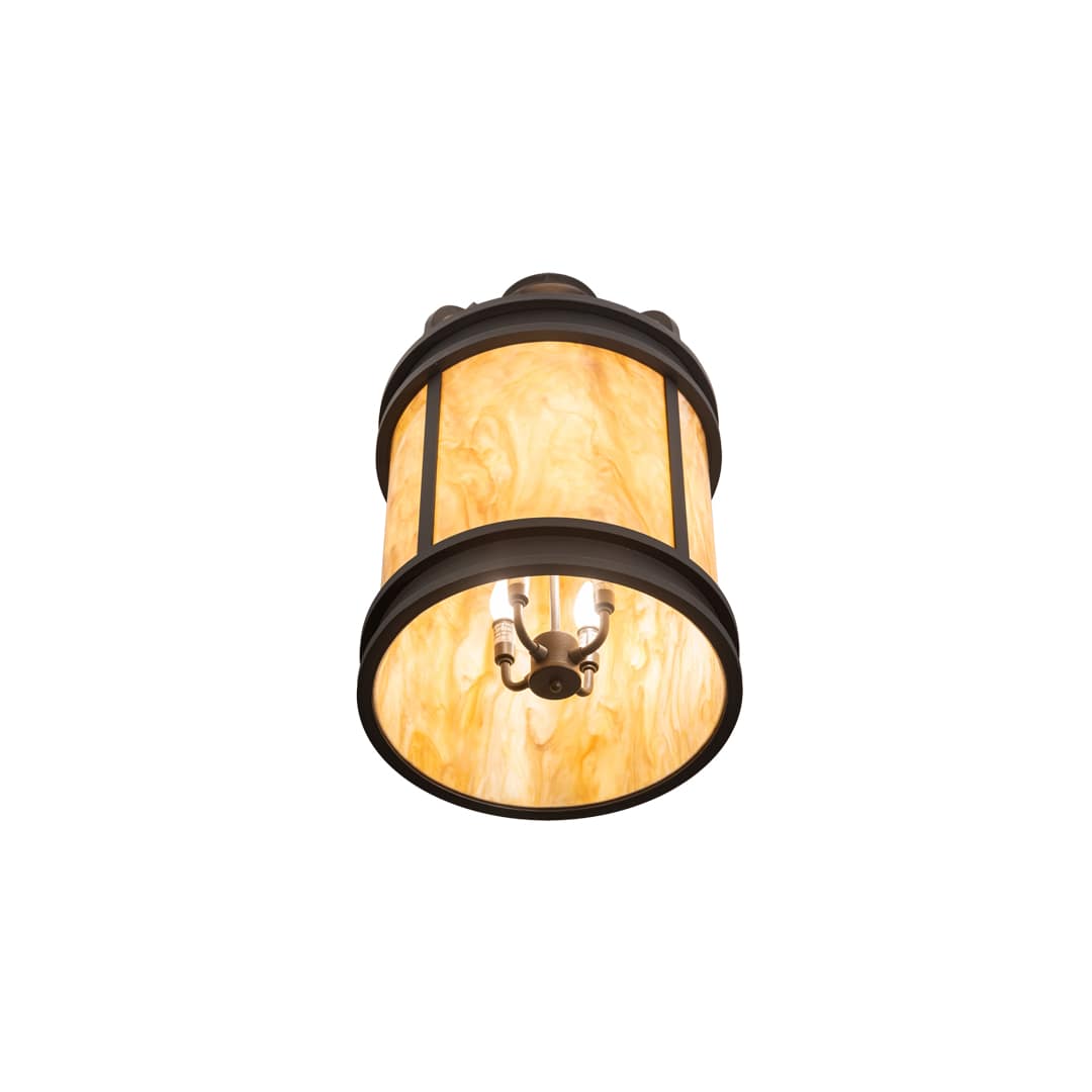 Wyant 4 Light 15" Wide Semi-Flush Ceiling Fixture - Wrought Iron Finish