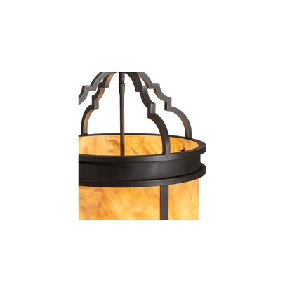Wyant 4 Light 15" Wide Semi-Flush Ceiling Fixture - Wrought Iron Finish