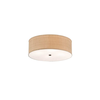 Cilindro 4 Light 24" Wide Semi-Flush Drum Ceiling Fixture with Fabric Shade - Timeless Bronze Finish