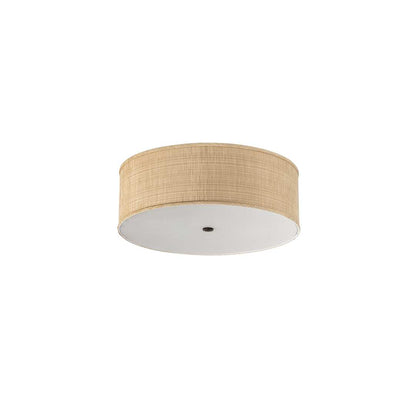 Cilindro 4 Light 24" Wide Semi-Flush Drum Ceiling Fixture with Fabric Shade - Timeless Bronze Finish