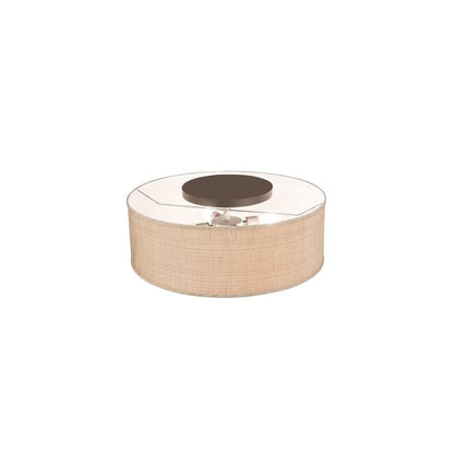 Cilindro 4 Light 24" Wide Semi-Flush Drum Ceiling Fixture with Fabric Shade - Timeless Bronze Finish