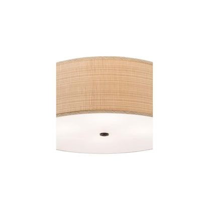 Cilindro 4 Light 24" Wide Semi-Flush Drum Ceiling Fixture with Fabric Shade - Timeless Bronze Finish