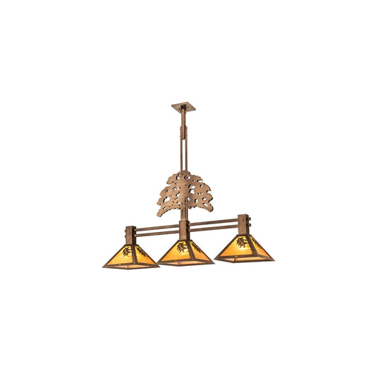 3 Light 45" Wide Linear Pendant