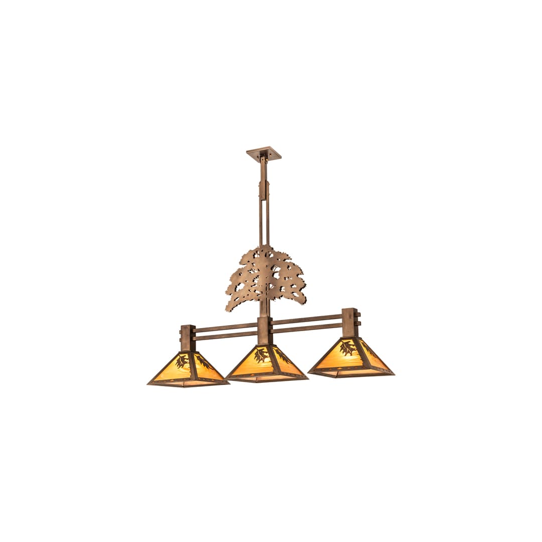 3 Light 45" Wide Linear Pendant