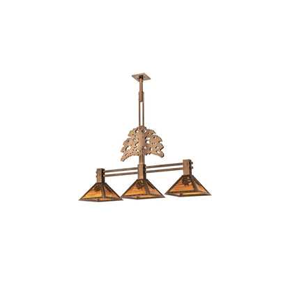 3 Light 45" Wide Linear Pendant