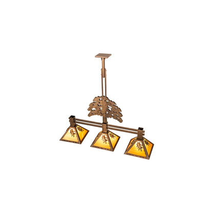 3 Light 45" Wide Linear Pendant