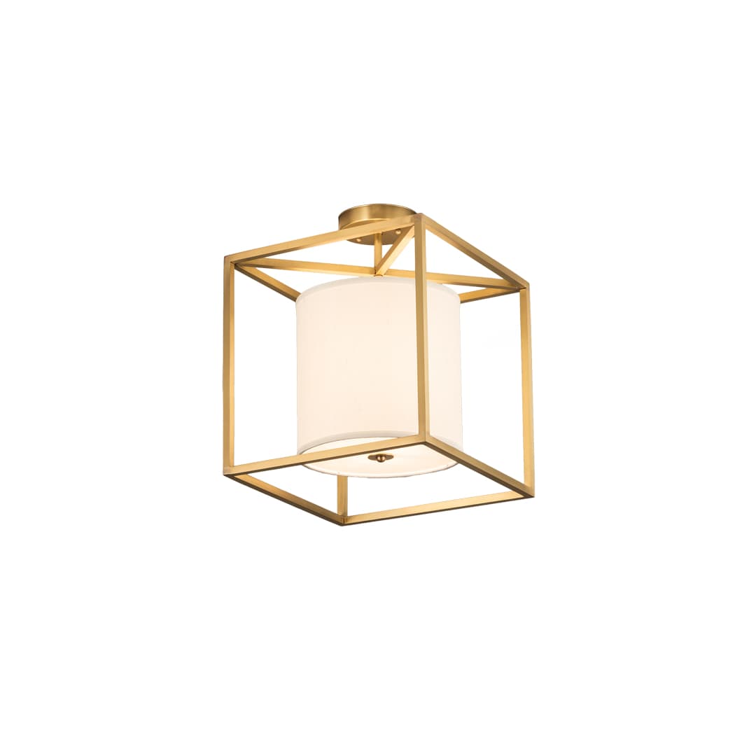 Kitzi Cilindro 20" Wide Semi-Flush Square Ceiling Fixture