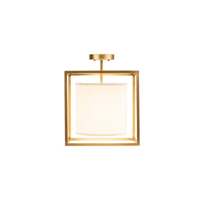 Kitzi Cilindro 20" Wide Semi-Flush Square Ceiling Fixture