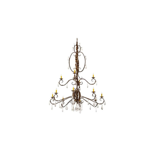 Valentina 12 Light 56" Wide Crystal Candle Style Chandelier