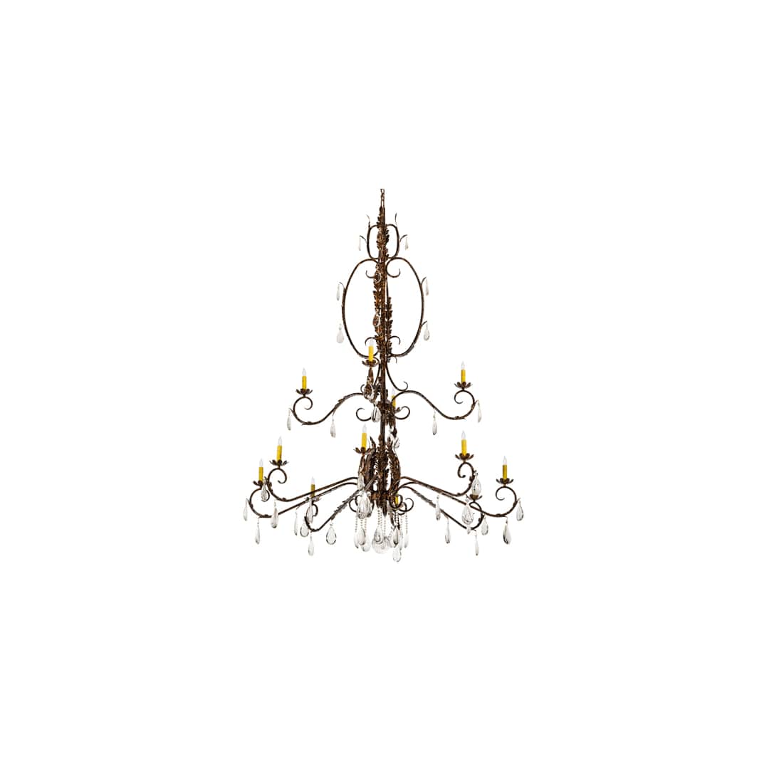 Valentina 12 Light 56" Wide Crystal Candle Style Chandelier