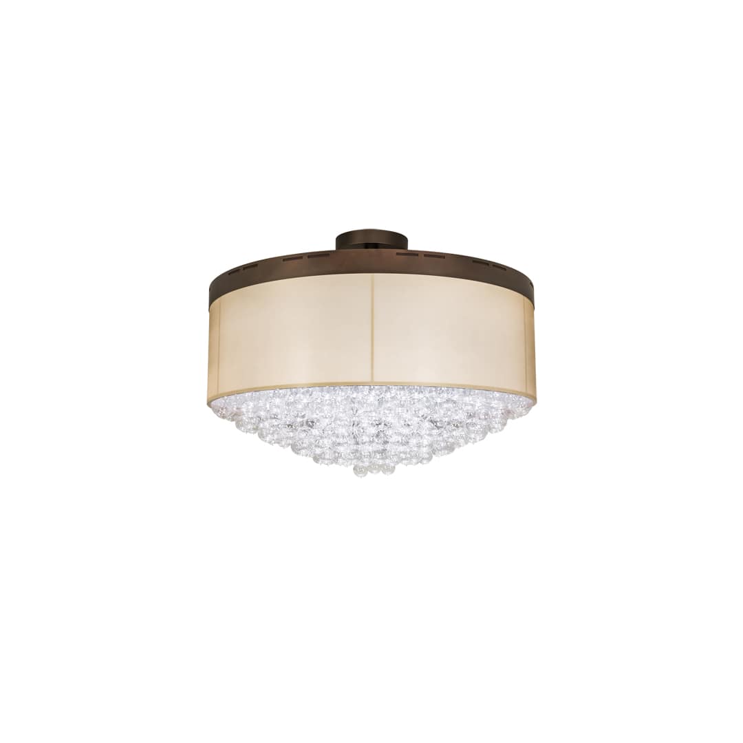 Cilindro Bulle 70" Wide LED Semi-Flush Waterfall Ceiling Fixture