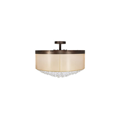 Cilindro Bulle 70" Wide LED Semi-Flush Waterfall Ceiling Fixture