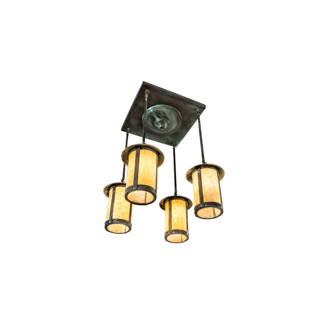 Fulton Prime 4 Light 27" Wide Semi-Flush Ceiling Fixture