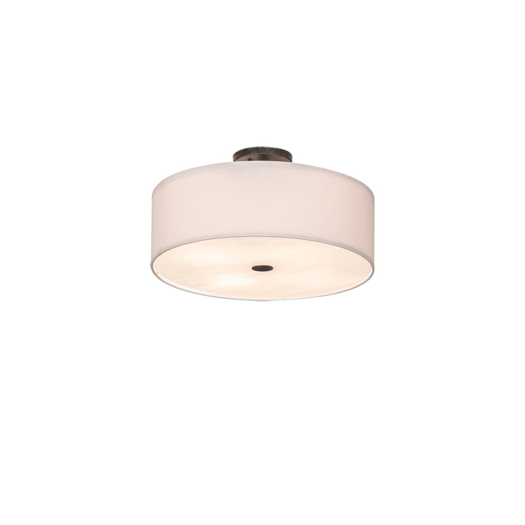 Cilindro 4 Light 18" Wide Semi-Flush Drum Ceiling Fixture - Smoke Finish