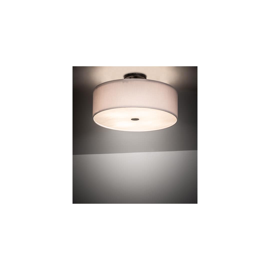 Cilindro 4 Light 18" Wide Semi-Flush Drum Ceiling Fixture - Smoke Finish