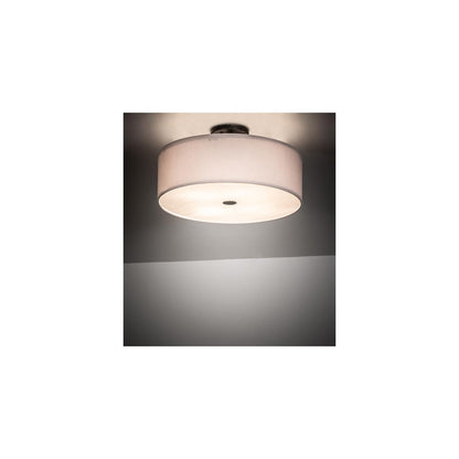 Cilindro 4 Light 18" Wide Semi-Flush Drum Ceiling Fixture - Smoke Finish