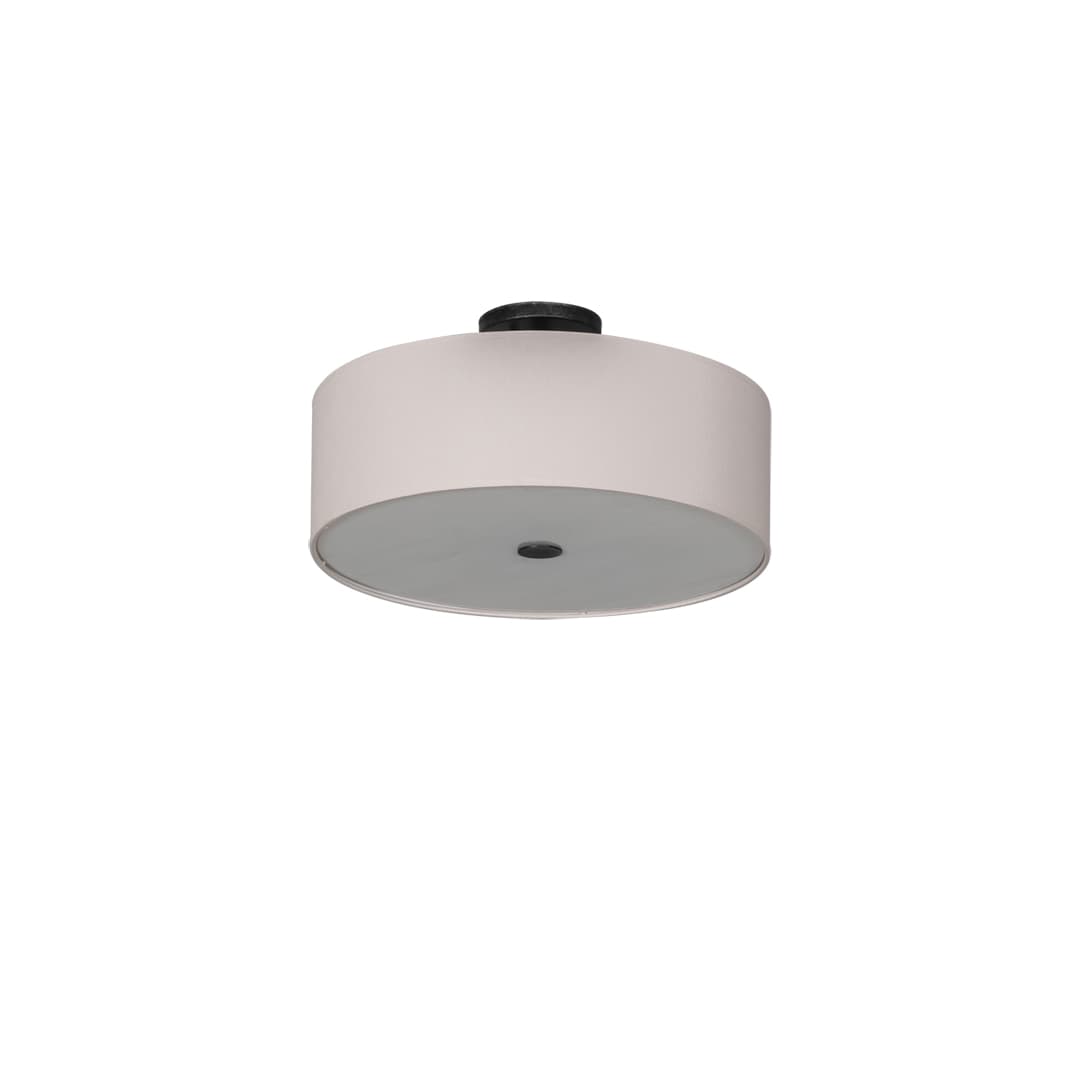 Cilindro 4 Light 18" Wide Semi-Flush Drum Ceiling Fixture - Smoke Finish