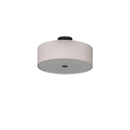 Cilindro 4 Light 18" Wide Semi-Flush Drum Ceiling Fixture - Smoke Finish
