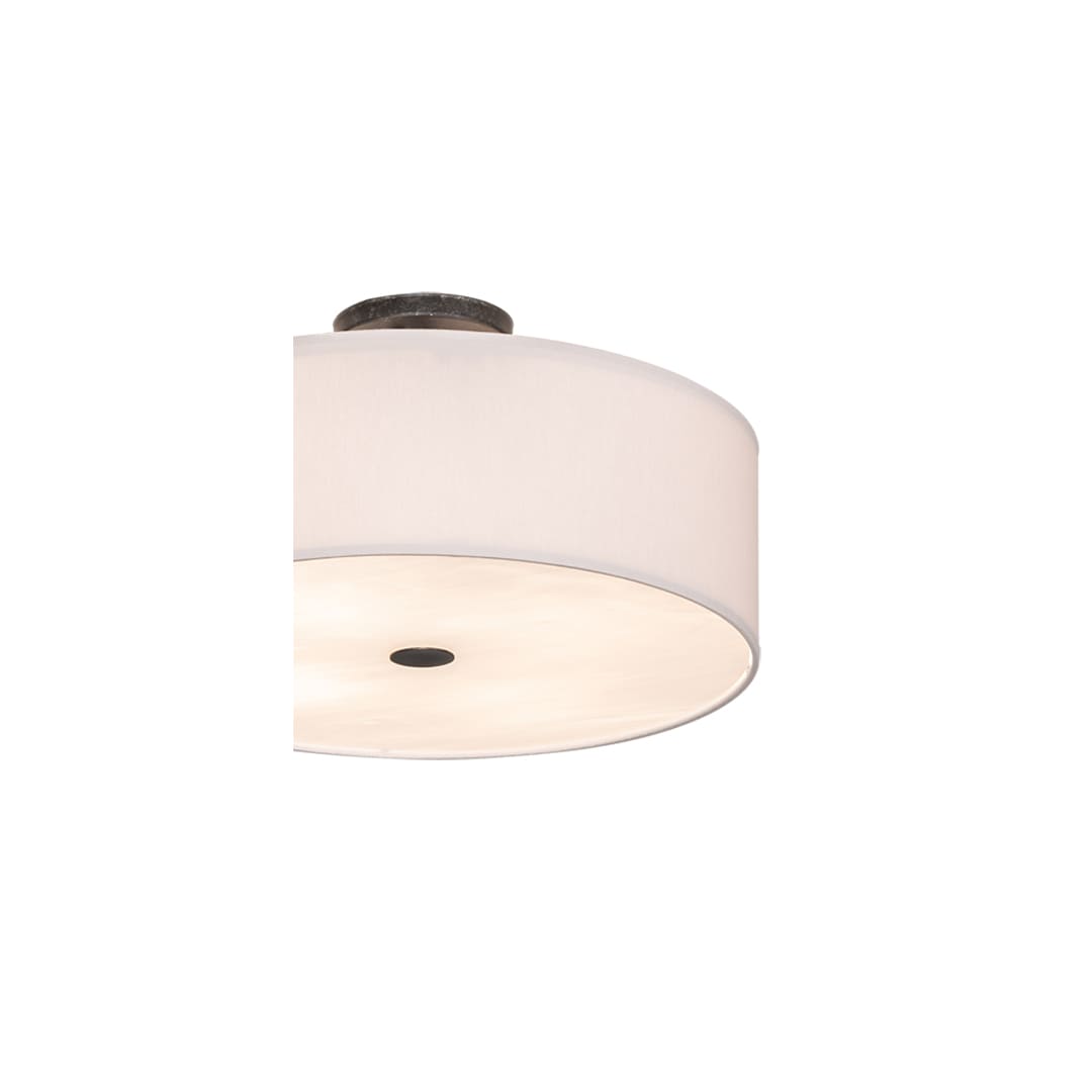 Cilindro 4 Light 18" Wide Semi-Flush Drum Ceiling Fixture - Smoke Finish