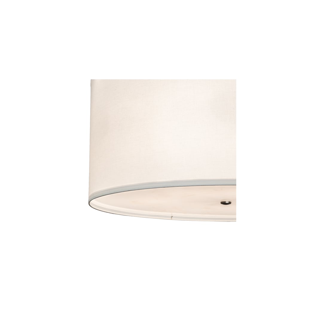 Cilindro 6 Light 36" Wide Semi-Flush Drum Ceiling Fixture - Nickel Finish