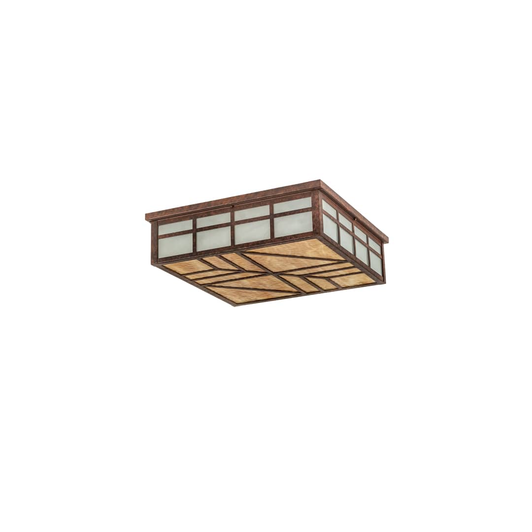 Santa Fe 4 Light 39" Wide Flush Mount Square Ceiling Fixture