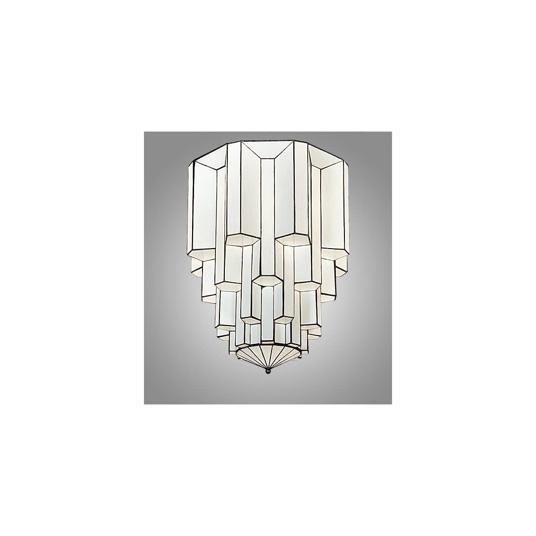 Paramount 24" Wide Flush Mount Waterfall Ceiling Fixture - Antique Iron Gate Finish - GU24 Bulb Base