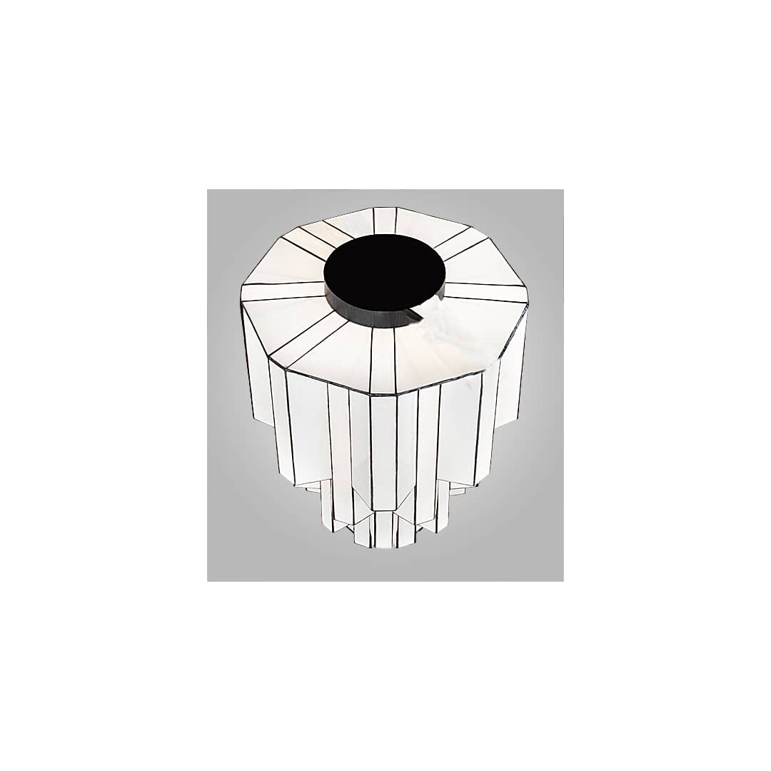 Paramount 24" Wide Flush Mount Waterfall Ceiling Fixture - Antique Iron Gate Finish - GU24 Bulb Base