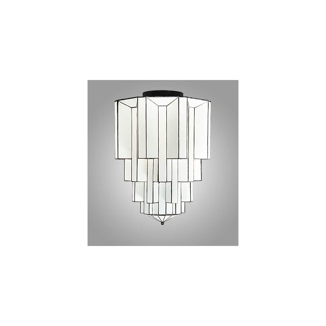 Paramount 24" Wide Flush Mount Waterfall Ceiling Fixture - Antique Iron Gate Finish - GU24 Bulb Base