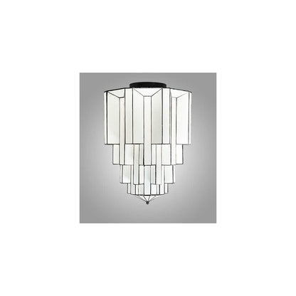 Paramount 24" Wide Flush Mount Waterfall Ceiling Fixture - Antique Iron Gate Finish - GU24 Bulb Base