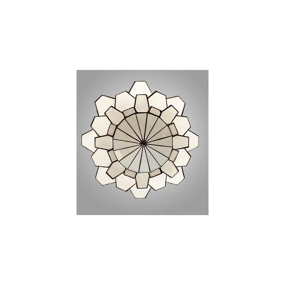 Paramount 24" Wide Flush Mount Waterfall Ceiling Fixture - Antique Iron Gate Finish - GU24 Bulb Base
