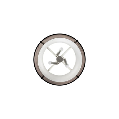 Cilindro 3 Light 30" Wide Semi-Flush Drum Ceiling Fixture - Flat Black Finish - GU24 Bulb Base