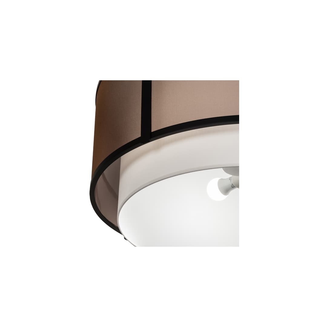 Cilindro 3 Light 30" Wide Semi-Flush Drum Ceiling Fixture - Flat Black Finish - GU24 Bulb Base