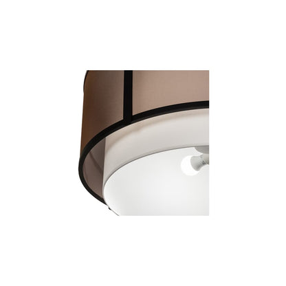 Cilindro 3 Light 30" Wide Semi-Flush Drum Ceiling Fixture - Flat Black Finish - GU24 Bulb Base