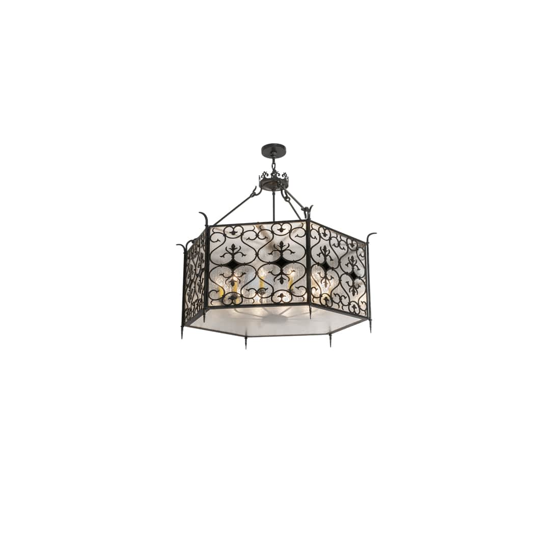 12 Light 48" Wide Taper Candle Pendant