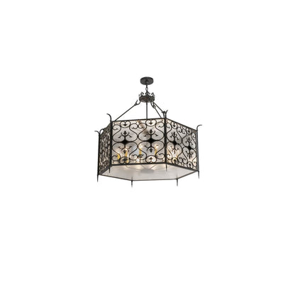 12 Light 48" Wide Taper Candle Pendant