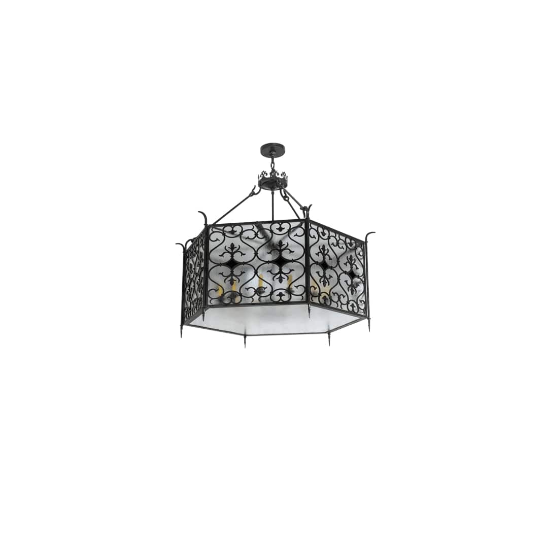 12 Light 48" Wide Taper Candle Pendant