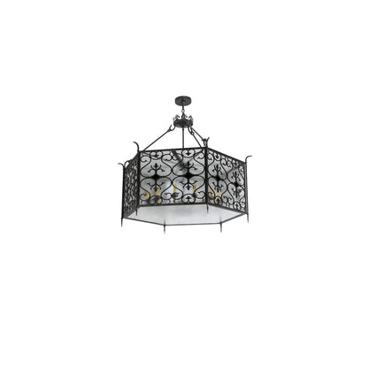 12 Light 48" Wide Taper Candle Pendant