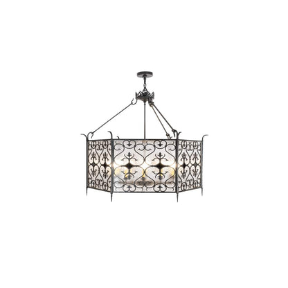 12 Light 48" Wide Taper Candle Pendant