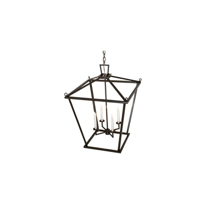 4 Light 34" Wide Taper Candle Pendant