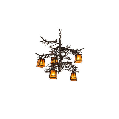 Pine Branch 5 Light 29" Wide Chandelier