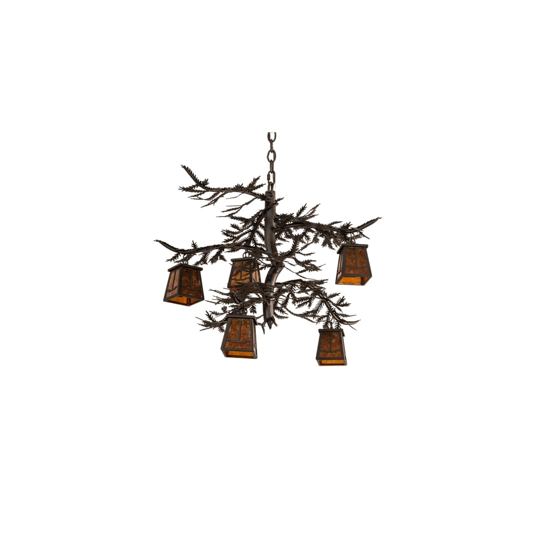 Pine Branch 5 Light 29" Wide Chandelier
