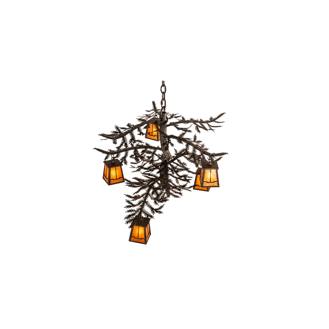 Pine Branch 5 Light 29" Wide Chandelier