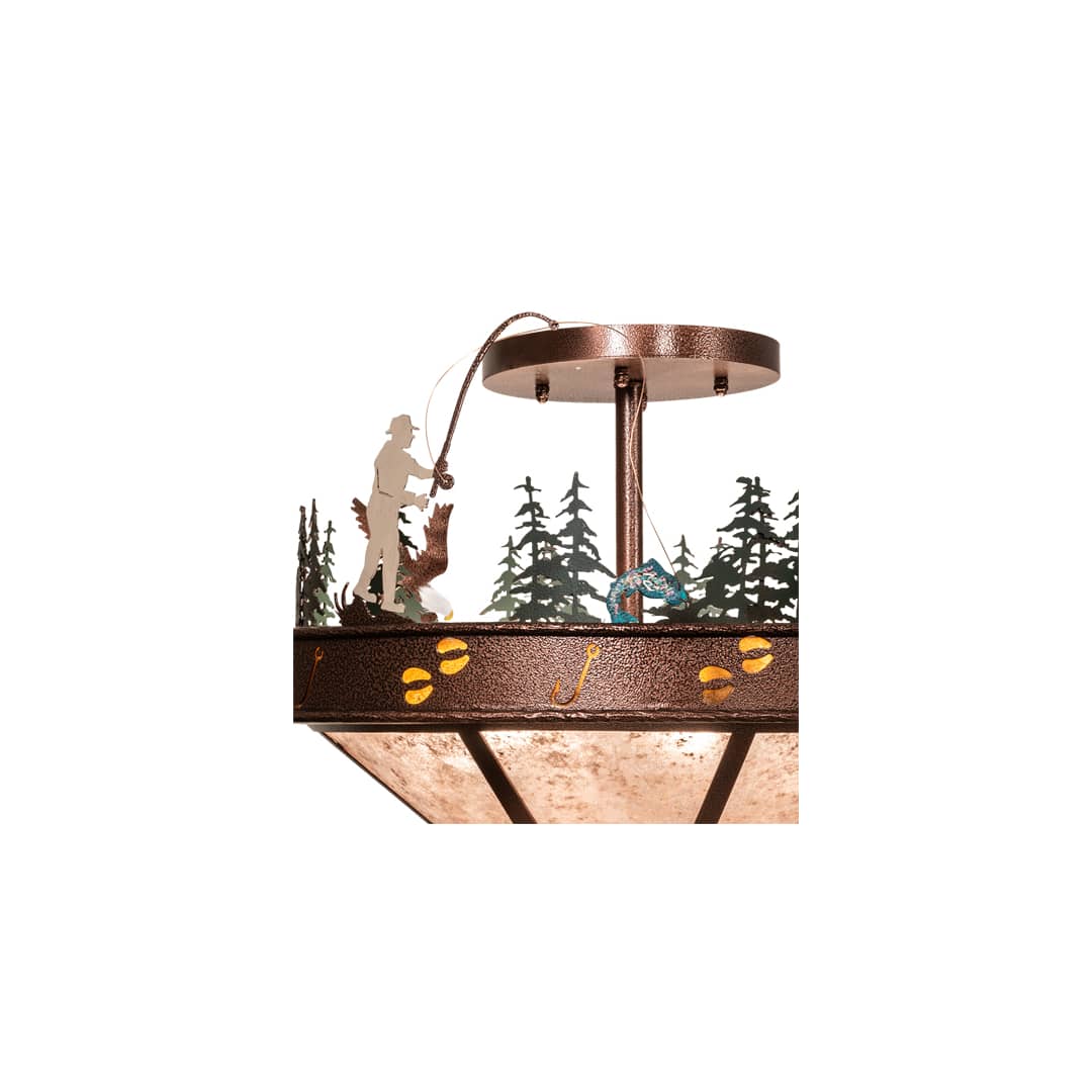 Wildlife 6 Light 32" Wide Semi-Flush Ceiling Fixture